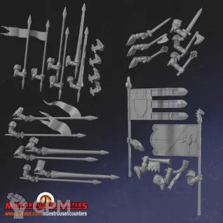 Описание картинки Отряд Бретонских Рыцарей(все битсы) от 3D Wargaming по цене 2 600руб | Свободный Рынок Миниатюр - СРМ