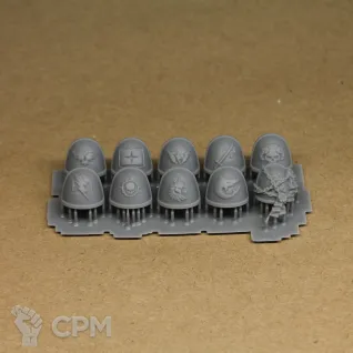 Описание картинки Набор орденских наплечников для дэзвотч 1 (deathwatch chapter shoulders pads 1) от мезеров александр по цене 400руб | Свободный Рынок Миниатюр - СРМ