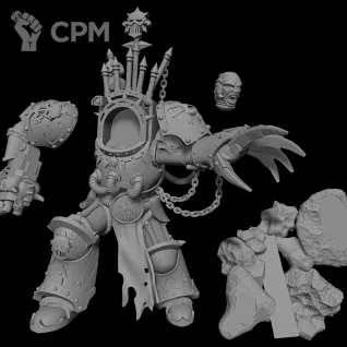 Описание картинки Iron Warriors Terminator Lord от Formosa Printing по цене 350руб | Свободный Рынок Миниатюр - СРМ