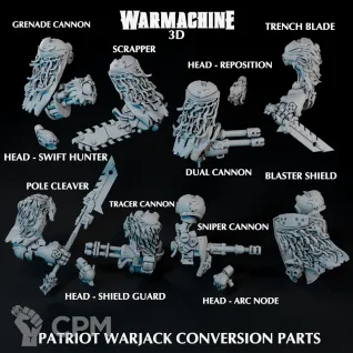 Описание картинки Ghost Dogs Conversion Parts – Patriot Warjack от Manufactorum76 по цене 1 125руб | Свободный Рынок Миниатюр - СРМ