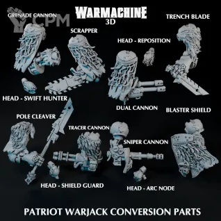 Описание картинки Patriot Warjack Conversion Parts от 30MfP по цене 1 125руб | Свободный Рынок Миниатюр - СРМ