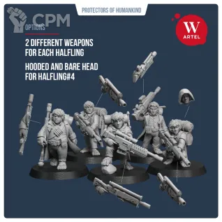 Описание картинки Halflings Sharpshooters от Артель W по цене 2 200руб | Свободный Рынок Миниатюр - СРМ