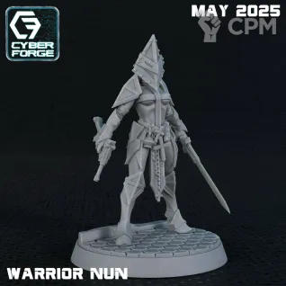 Описание картинки Warrior nun 1 от 3DPrintClub по цене 95руб | Свободный Рынок Миниатюр - СРМ