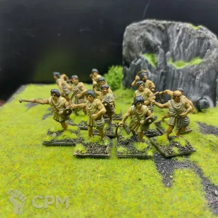 Описание картинки Греческие пращники (12) пластик Виктрикс, игровой покрас террейн в комплект не входит от V130177@mail.ru по цене 5 400руб | Свободный Рынок Миниатюр - СРМ