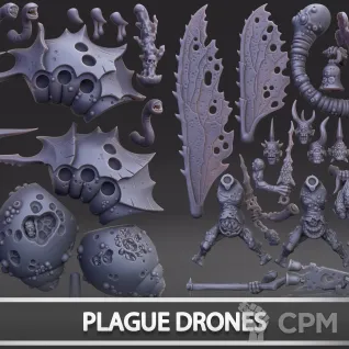 Описание картинки Plague Drones от Naggaroth Night по цене 2 600руб | Свободный Рынок Миниатюр - СРМ