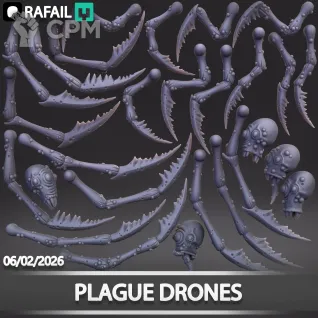 Описание картинки Plague Drones от Naggaroth Night по цене 2 600руб | Свободный Рынок Миниатюр - СРМ