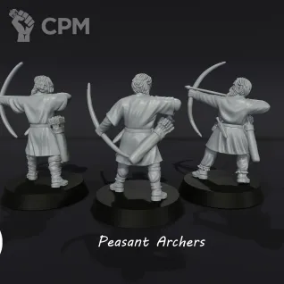 Описание картинки Peasant bowmen от Recruiter по цене 550руб | Свободный Рынок Миниатюр - СРМ