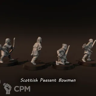 Описание картинки Scottish Peasant bowmen от Recruiter по цене 700руб | Свободный Рынок Миниатюр - СРМ