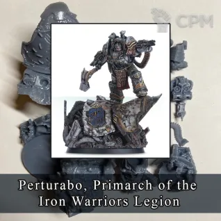 Описание картинки Perturabo, Primarch of the Iron Warriors Legion от SaJRa по цене 1 700руб | Свободный Рынок Миниатюр - СРМ