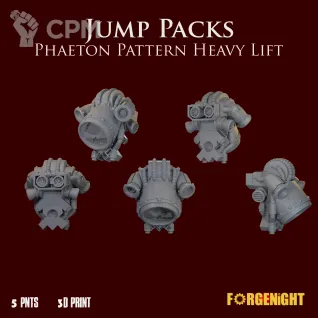 Описание картинки Phaeton Pattern Heavy Lift Jump Packs от ForgeNight по цене 275руб | Свободный Рынок Миниатюр - СРМ