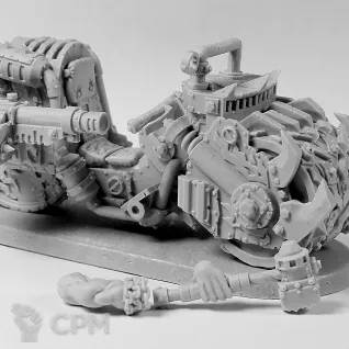 Описание картинки Orc Boss on Blitzbike 3 от Oi!-Factory по цене 1 100руб | Свободный Рынок Миниатюр - СРМ