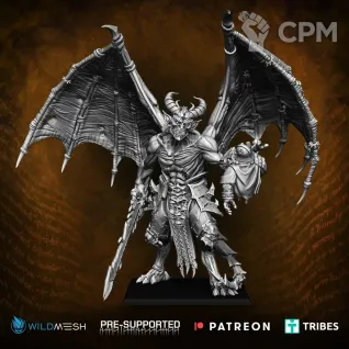 Описание картинки Daemon Prince of Chaos от MrMetalHorror по цене 1 400руб | Свободный Рынок Миниатюр - СРМ