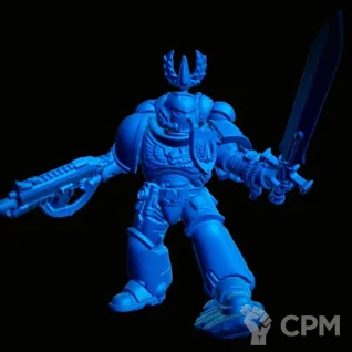 Описание картинки Blood Angels Captain от MrMetalHorror по цене 350руб | Свободный Рынок Миниатюр - СРМ