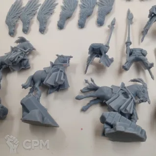 Описание картинки Bretonnia Pegasus Knights Gallia. Highlands miniat от Подземный человек по цене 1 750руб | Свободный Рынок Миниатюр - СРМ