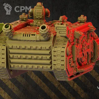 Описание картинки БТР "Носорог" Железных воинов (Rhino Iron Warriors) от Орки с наГорки по цене 1 400руб | Свободный Рынок Миниатюр - СРМ