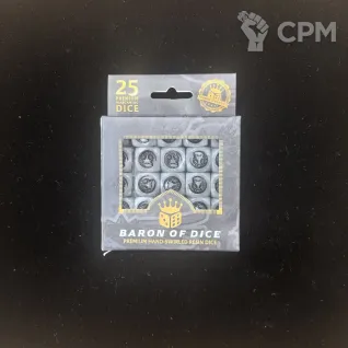 Описание картинки Набор кубов Baron Of Dice Howling Wolf - Grey Shadow (Round Corner, x25 Dice) от Akella по цене 5 500руб | Свободный Рынок Миниатюр - СРМ