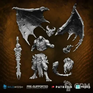 Описание картинки Daemon Prince of Chaos от MrMetalHorror по цене 1 400руб | Свободный Рынок Миниатюр - СРМ
