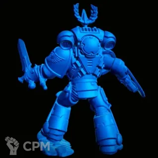 Описание картинки Blood Angels Captain от MrMetalHorror по цене 350руб | Свободный Рынок Миниатюр - СРМ