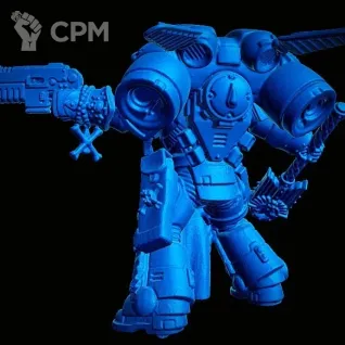 Описание картинки Blood Angels Chaplain with Jump Pack от MrMetalHorror по цене 350руб | Свободный Рынок Миниатюр - СРМ