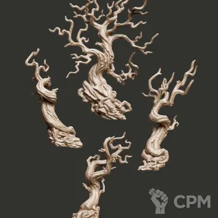 Описание картинки Темные деревья/увядающие деревья от Octopus Workshop  по цене 350руб | Свободный Рынок Миниатюр - СРМ