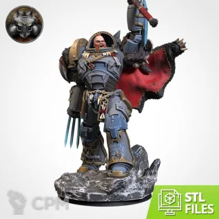 Описание картинки Space Wolvs Captain in Gravis Armour от MrMetalHorror по цене 370руб | Свободный Рынок Миниатюр - СРМ