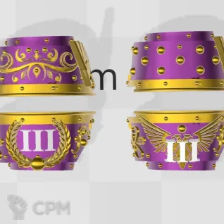Описание картинки Emperor's Children Cataphractii Shoulder Pads от Saudad по цене 300руб | Свободный Рынок Миниатюр - СРМ