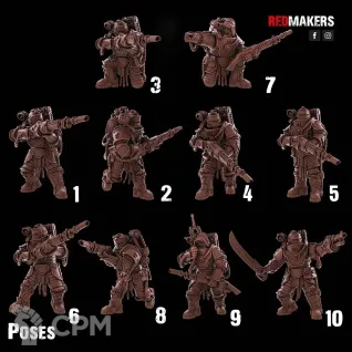 Описание картинки Lasrifle Section - 10 Гвардейцев от MrMetalHorror по цене 600руб | Свободный Рынок Миниатюр - СРМ