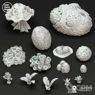 Описание картинки Инопланетный улей Scatter Terrain от Studio Cockatoo по цене 1 120руб | Свободный Рынок Миниатюр - СРМ