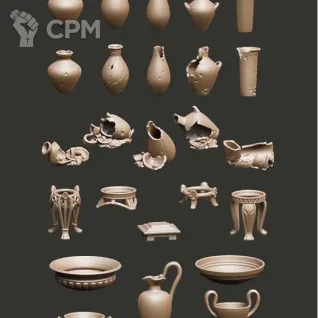 Описание картинки Глиняные горшки и вазы|Clay Pots &amp; Vases от Логово Каракатицы  по цене 295руб | Свободный Рынок Миниатюр - СРМ