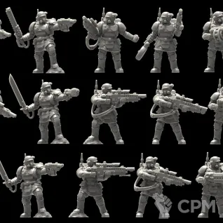 Описание картинки Kasrkin Kill Team от Клондайк Моделей  по цене 750руб | Свободный Рынок Миниатюр - СРМ