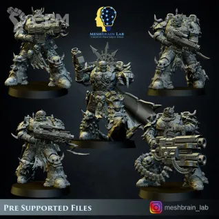 Описание картинки 5 Chaos Space Marines - Doom Marines Squad от MrMetalHorror по цене 750руб | Свободный Рынок Миниатюр - СРМ