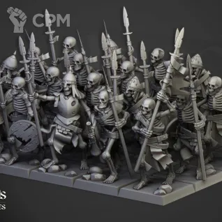 Описание картинки Skeleton Warriors Unit от PocketSized Prints по цене 900руб | Свободный Рынок Миниатюр - СРМ