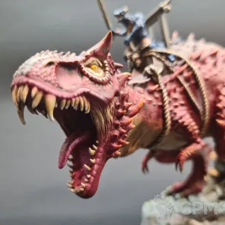 Описание картинки Saurus Oldblood on Carnosaur от GabrielMoltke по цене 3 500руб | Свободный Рынок Миниатюр - СРМ