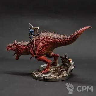 Описание картинки Saurus Oldblood on Carnosaur от GabrielMoltke по цене 3 500руб | Свободный Рынок Миниатюр - СРМ