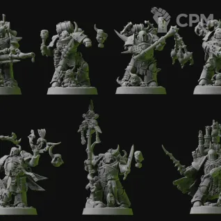 Описание картинки Plague Marines 7шт от GregoryPrint по цене 1 150руб | Свободный Рынок Миниатюр - СРМ