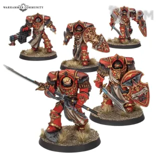 Описание картинки The Cataphracts of the Blood Angels от @Avdohaprint по цене 1 500руб | Свободный Рынок Миниатюр - СРМ