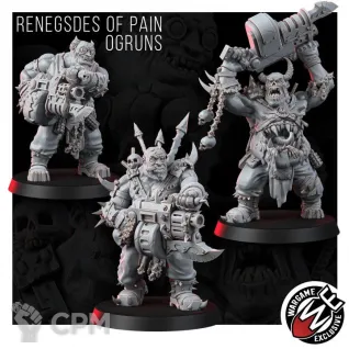 Описание картинки RENEGADES OF PAIN OGRUNS Огрины Хаоса от WastelandMiniatures по цене 850руб | Свободный Рынок Миниатюр - СРМ
