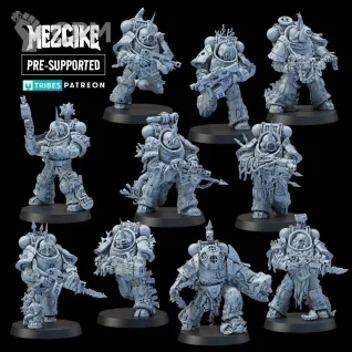 Описание картинки 10 Plague Marines от MrMetalHorror по цене 1 500руб | Свободный Рынок Миниатюр - СРМ