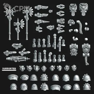 Описание картинки Techmarine upgrade kit от Хижина Мопса по цене 1 250руб | Свободный Рынок Миниатюр - СРМ