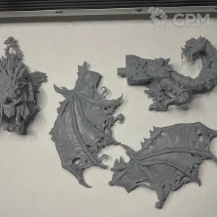 Описание картинки Chaos Lord on Manticore от Fantasy Miniatures по цене 1 500руб | Свободный Рынок Миниатюр - СРМ