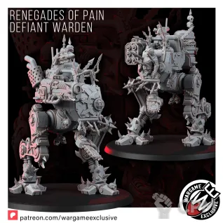 Описание картинки RENEGADES OF PAIN DEFIANT WARDEN Сентинель Ренегатов от WastelandMiniatures по цене 1 100руб | Свободный Рынок Миниатюр - СРМ