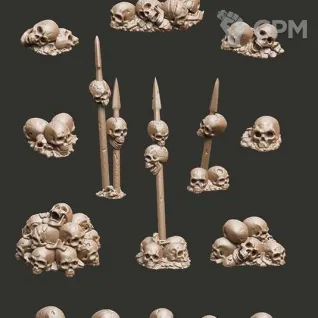 Описание картинки Коллекция черепов от Логово Каракатицы  по цене 195руб | Свободный Рынок Миниатюр - СРМ