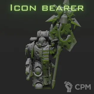 Описание картинки Icon Bearer от Knight of Light по цене 180руб | Свободный Рынок Миниатюр - СРМ
