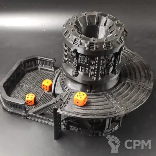 Описание картинки Industrial Dice Tower от WebWay 3D по цене 2 500руб | Свободный Рынок Миниатюр - СРМ