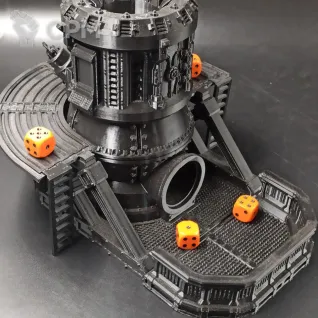 Описание картинки Industrial Dice Tower от WebWay 3D по цене 2 500руб | Свободный Рынок Миниатюр - СРМ