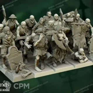 Описание картинки Deadwalker Zombies - 20 Штук от MrMetalHorror по цене 1 400руб | Свободный Рынок Миниатюр - СРМ