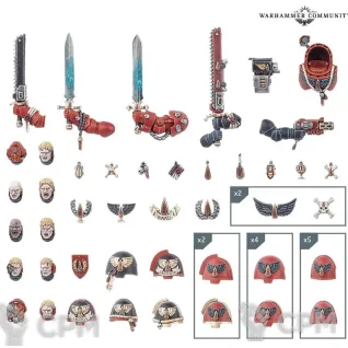 Описание картинки Blood Angels Upgrade Kit от VtorushinAdditiveTec по цене 500руб | Свободный Рынок Миниатюр - СРМ