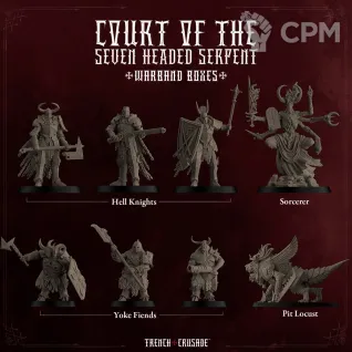 Описание картинки Court of the Seven Headed Serpent Full Bundle + базы от Мастерская Крипов по цене 4 260руб | Свободный Рынок Миниатюр - СРМ