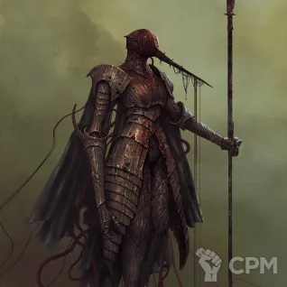 Описание картинки TRENCH CRUSADE - Black Grail Warband - Plague Knight от Manufactorum76 по цене 200руб | Свободный Рынок Миниатюр - СРМ