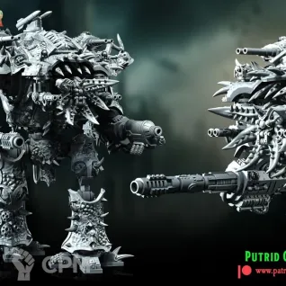 Описание картинки Chaos Knight Tyrant of Nurgle от MrMetalHorror по цене 4 500руб | Свободный Рынок Миниатюр - СРМ